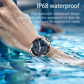 Smart Hodinky Mužov Plný Kruh Dotykového Displeja Vodotesný IP68 Sport Tracker Krokomer Smartwatch Podporuje Telefón Luxusné Hodinky Skemi