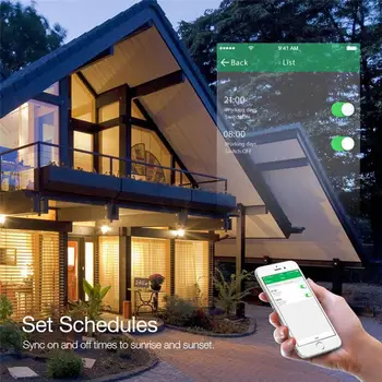 Smart Home Zásuvka Napájania 16A WiFi Bezdrôtové pripojenie Zásuvky Spínač Zásuvky Hlasové Ovládanie s Amazon Alexa Domovská stránka Google APP Riadenie Mieste