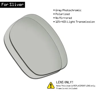 SmartVLT Polarizované slnečné Okuliare Náhradné Šošovky pre Oakley Sliver - Sivá Photochromic