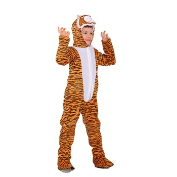 Snailify Deti Tiger Kostým Halloween Kostým Chlapec Zvierat Cosplay Tiger Jumpsuit Dievčatá