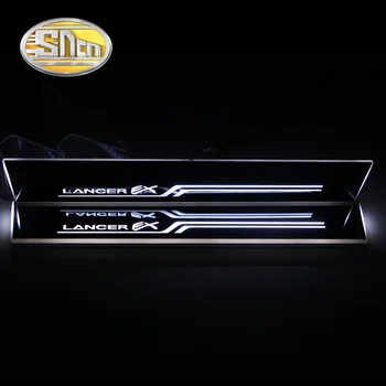 SNCN Nepremokavé Akryl Pohybujúce sa LED Vitajte Pedál Šúchať Doska Pedál Dvere, Parapetné Cesta Svetlo Na Mitsubishi Lancer 2009 -