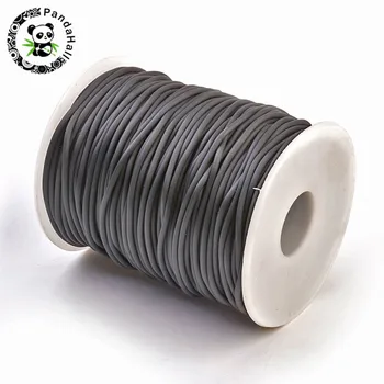 Solid Black PVC Rúrkové Gumy Kábel Bez Otvoru Šperky poznatky pre DIY 2 mm 3 mm 4 mm 5 mm cca 10 m-30 m/roll