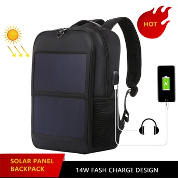 Solárne Nabíjanie Panel Batoh Mužov Podnikateľov Laptop Taška High-tec Späť Pack Anti-theft Vynikajúce Super Cool Rôzne Rozlišovacie