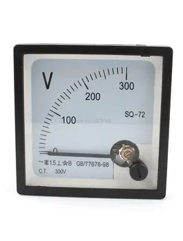 SQ-72 300V Triedy 1.5 AC 0-300V Analógový Námestie Voltmeter Panel Volt na Meter