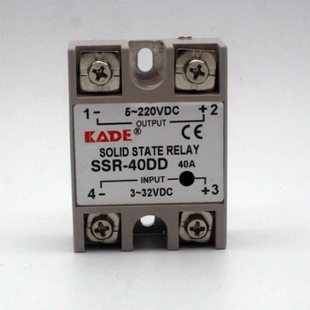 SSR -10DD/25DD/ 40DD DC ovládanie DC SSR bieleho plášťa jednofázové polovodičové relé bez plastového krytu