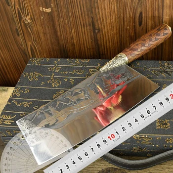 Starý štýl kuchynský nôž Longquan ručné kovanie, slicer čepeľ, rezací nôž, kostí-rezný nôž ghost ručne vyrobené nože