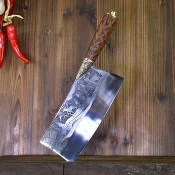 Starý štýl kuchynský nôž Longquan ručné kovanie, slicer čepeľ, rezací nôž, kostí-rezný nôž ghost ručne vyrobené nože