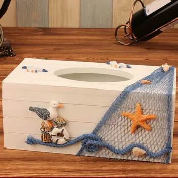 Stredomorská tvorivé drevené tkaniva box obrúsok box papier dávkovací zásobník Hotel Bar domáce dekorácie skladovacie škatule WJ111846
