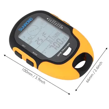 SUNROAD FR510 Ručné GPS Navigácia Stopár Prijímač Prenosný Vreckový Digitálny Výškomer, Barometer, Kompas Locator