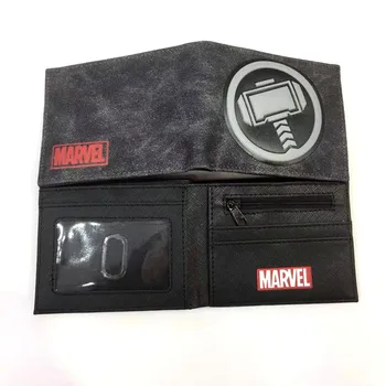 Super Hrdina Thor Mužov Krátke Bi-fold Peňaženky Ženy Mince Kabelku Cartoon Unisex ID/Kreditnej Karty Držiteľ