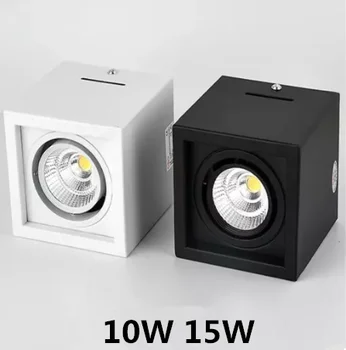 Super Jas AC 85-230 Štvorcových Povrchovú montáž LED COB Stmievateľné Svietidlá 10W 15W 2X10W 2X15W LED Stropné Svietidlo Bodové Svetlo