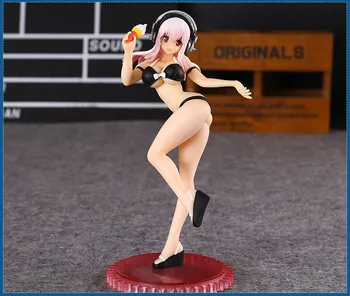 Super Sonico Uvoľňovať S-štýl Vlna Anime Obrázok Sexy Dievča Plavky Ver.japonský Dospelý PVC Akcie Obrázok Hračky Kolekcia Model
