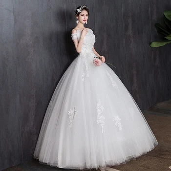 Svadobné Šaty Čipky Výšivky Nevesta Šaty Guľové Šaty Luxusné Svadobné Šaty Vestido De Noiva