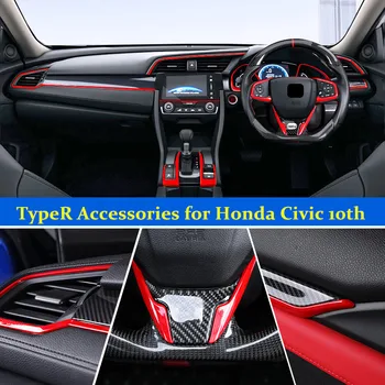 Svet Datong Pravej strane jednotky Príslušenstvo Pre Honda Civic 10. 2016-2020 Interiéru Typer ABS Dekorácie Kryt