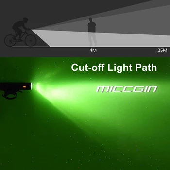 Svetlo na bicykel Nastaviť LED USB Nabíjateľné 2000mAh Hliníkové Predné, Zadné, Rainproof Požičovňa Ultralight MTB Cyklistické Svietidlo Svietidlo