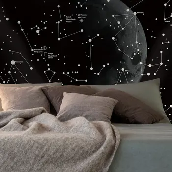 Súhvezdie Gobelín Fantasy hviezdne nebo Deka Galaxy Priestor Vzor uterák Stene Visí Handričkou prehoz cez posteľ Spálne Dekorácie 1PC