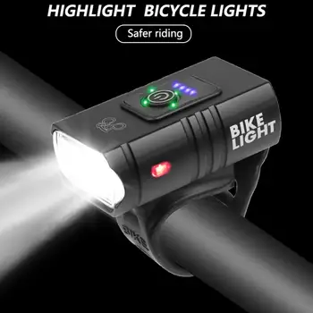 T6 LED Bicyklov Svetla 10W 800LM 6 Režimov USB Nabíjateľné Power meter MTB Horský Cestný Bicykel Predné Lampy Cyklistické Vybavenie