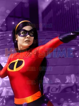 The Incredibles Elastigirl Helen Parr Spandex Superhrdina Kostým Žena Zentai Kombinézu pre Halloween Hot Predaj