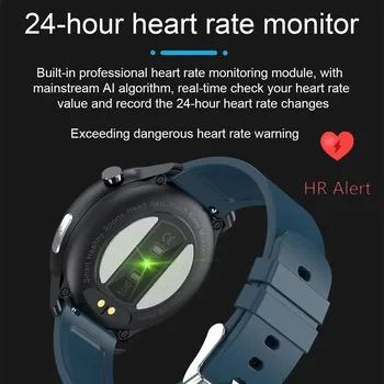 Ti Čip Smart Hodinky E80 Muži Ženy Meranie Teploty Vodotesný IP68 PPG+EKG Monitor Srdcovej frekvencie Fitness Tracker Smartwatch