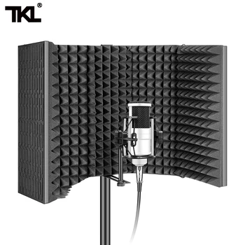 TKL YY-401 Vokálne Zvukovo izolačné Nahrávanie Mikrofónom, Izolácia Štít Panel Prenosný Skladací Stojan Pre Domáce Kancelárie a Studio