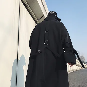 [TMAVÉ]Yohji Yamamoto Tmavé Pôvodné High-end Vlastné Multi-viazané Voľné A Všestranný Žien Windbreaker Bunda na Jar roku 2020