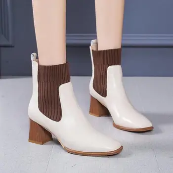 Topánky Ploché Platformu Žien Gumové Topánky Dážď Luxusné Dizajnér Topánky-ženy Botičky Žena 2020 Vysoké Podpätky Dreváky Jeseň