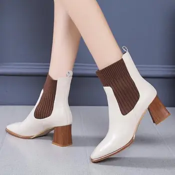 Topánky Ploché Platformu Žien Gumové Topánky Dážď Luxusné Dizajnér Topánky-ženy Botičky Žena 2020 Vysoké Podpätky Dreváky Jeseň