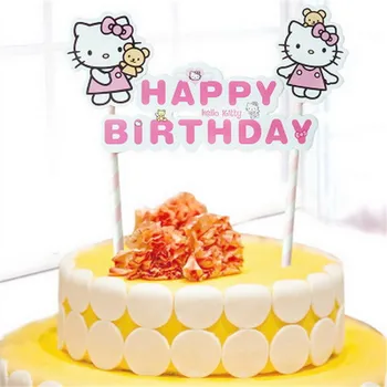 Tortu vlajky cupcake mulčovače, party dekorácie happy birthday vňaťou cake zdobenie dodávky princezná sofia tortu vňaťou
