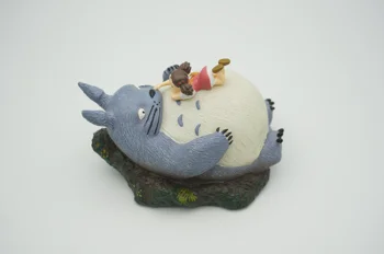 Totoro Terárium Materiál Príslušenstvo Studio Ghibli Rozprávková Záhrada Miniatúrne Dievča Ležiace v Totoro DIY Príslušenstvo