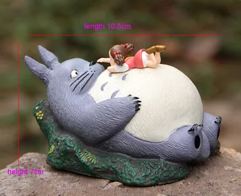 Totoro Terárium Materiál Príslušenstvo Studio Ghibli Rozprávková Záhrada Miniatúrne Dievča Ležiace v Totoro DIY Príslušenstvo