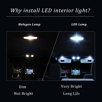 TPKE 13X Biele LED Osvetlenie Interiéru Balík Kit Pre-2019 Infiniti QX80 Dome Mapu Dome batožinového priestoru špz Svetlo