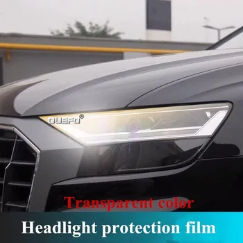TPU Interiéru Vozidla Film Ochranná Nálepka pre Audi Q8 2019 2020 Svetlometov na ochranu Svetlometu ochranný film nálepky