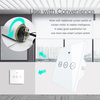 Tuya WiFi Smart Záves na Slepý Prepínač pre Elektrické Motorové Záclonové rolety Pracuje s Alexa Domovská stránka Google Smart Home