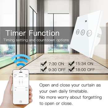 Tuya WiFi Smart Záves na Slepý Prepínač pre Elektrické Motorové Záclonové rolety Pracuje s Alexa Domovská stránka Google Smart Home