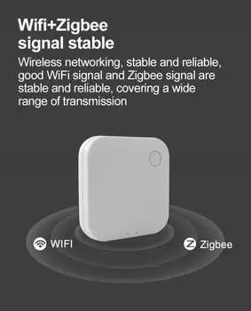 Tuya WIFI+Zigbee Smart Hub Brány multifunkčné Zariadenie Prepojenie Smart Bránou Smart Home Prostredníctvom Tuya Smartlife APP Control