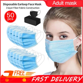 Tvár Ústa Proti prachu Masku, Jednorazové maska Chrániť 3 Vrstvy Filter Prachotesný Strmeň maska Non Tkané Úst Masky mascarillas kryt