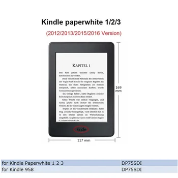Ultra Slim Smart Case pre Amazon Kindle Papier biely 1 2 3 6 palcový Kryt pre Kindle Paperwhite 1 2 3 Magnetické Prípad Tabletu+Film+Pero