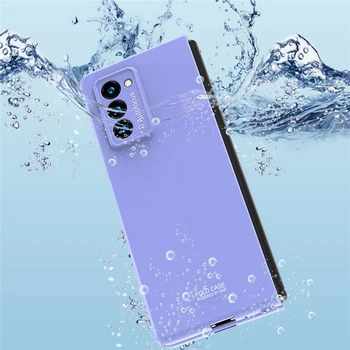 Ultra-tenký Telefón Ochranné puzdro Candy Farby Telefónu Zadný Kryt Plášťa pre Samsung Galaxy Z Fold 2 telefóny, Príslušenstvo