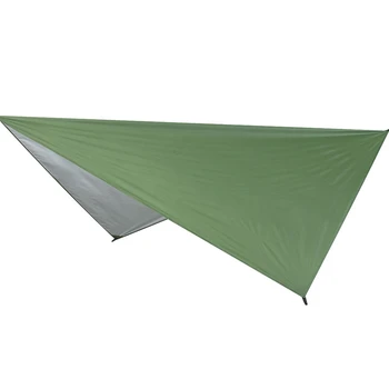 Ultralight Tarp Outdoor Camping Prežitie Slnko Úkryt V Tieni Markíza Strieborný Povlak Pergola Nepremokavé Plážový Stan-Zelená
