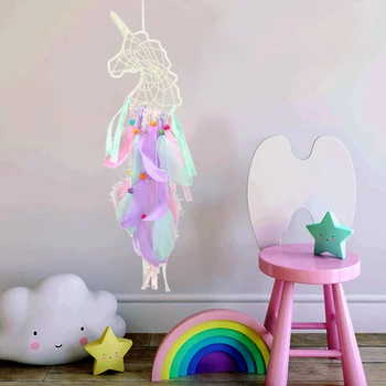 Unicorn Prívesok DIY Sen deti narodeniny dieťa sprcha svadobné dekor visí ozdoby pierko kvet jednorožec party decor