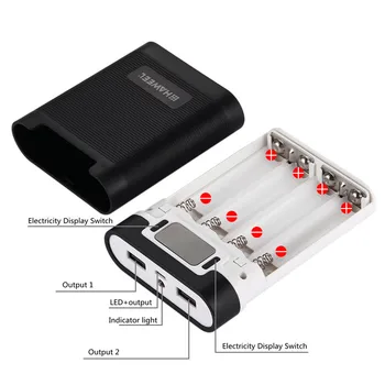 Univerzálny 18650 Batérie poľa Prenosné DIY USB Mobile Power Bank Nabíjací Pack Box Batérie Prípade Power Bank Auta Prípade Skladovania