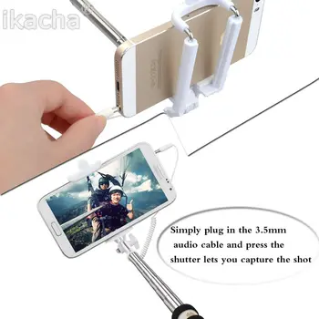 Univerzálny Mini Selfie Stick Monopod Vstavané Uzávierky Držiak pre Iphone, Samsung Android IOS Káblové Selfie Kamerou Smartphone