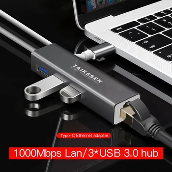 USB C Etherne Rj45 Lan Adaptér USB Typu C, USB 3.0 HUB 100/1000 Network Karta pre MacBook pro Samsung S9/S8/Poznámka 9 USB, Etherne