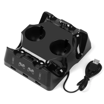 USB Kábel Dock Duálny Nabíjačka, Držiak Pre PS4 PS VR Move Controller Prenosné Univerzálnej Nabíjacej Stanice, Stojan, Adaptér Držiaka Gamepa