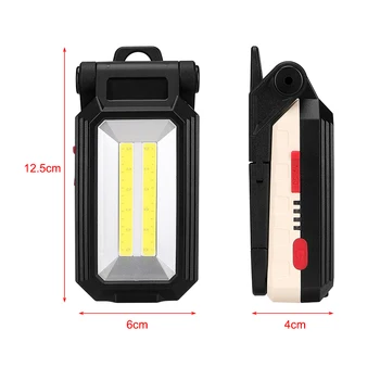 USB Nabíjateľné KLASU Prenosné Svietidlo LED Pracovné Svetlo Postavený V Batérie Silné Magnetické Skladacia Pochodeň Lampa Pre Outdoor Camping