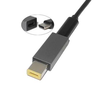 USB-Typ C C Žien na Obdĺžnik Muž PD Nabíjačku Converter Notebooku Napájací Adaptér Connctor pre Lenovo Thinkpad Notebook