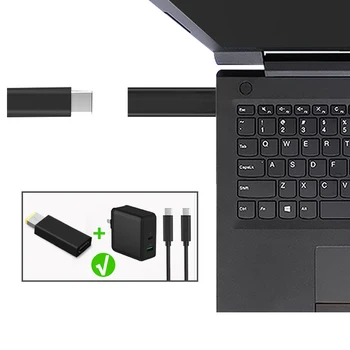 USB-Typ C C Žien na Obdĺžnik Muž PD Nabíjačku Converter Notebooku Napájací Adaptér Connctor pre Lenovo Thinkpad Notebook