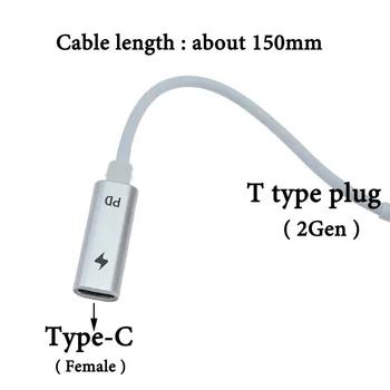 USB TYPU C L / T Typu Plug Converter, počítač sa pripojiť T hlavu L hlavy séria PD Napájania, Nabíjací Kábel Pre M-Book Air Pro notebook