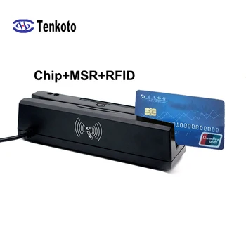 USB Čítačku Kariet Pre Bankové Karty IC/ID EMV Čipovej Karty Čítačky RFID Spisovateľ Magnetické Čítanie, Všetko V Jednom MSR Terminálu