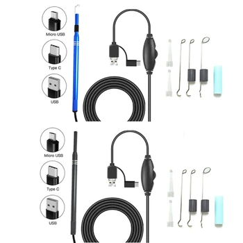 Ušného mazu Removal Tool,USB Otoscope-Ear Rozsahu Fotoaparátu,5,5 mm Vodotesný Digitálny Endoskop s ušného mazu Cleaning Tool a 6 Nastaviteľné